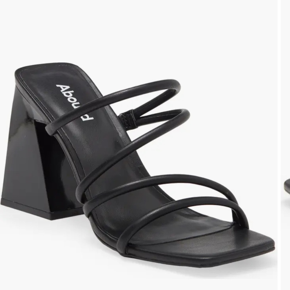 Abound Austyn Strappy Black Strappy Thick Block Heels